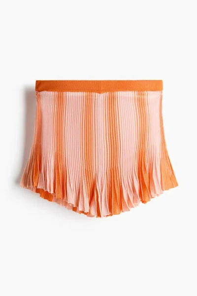 H&m Knitted Viscose Shorts In Multi