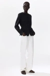 H&m Knot-button Jacket In Black