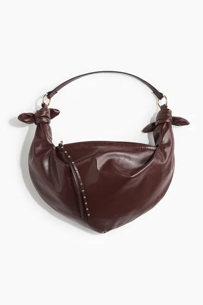 H&m Knot-detail Shoulder Bag In Burgundy