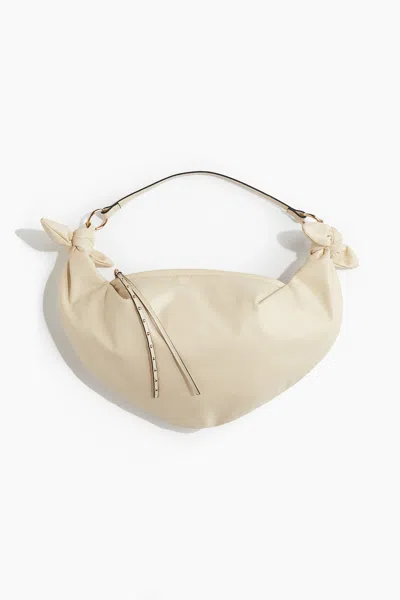 H&m Knot-detail Shoulder Bag In Light Beige