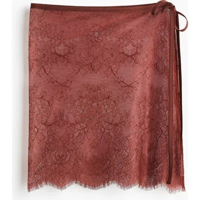 H&m Lace Hip Scarf In Brown