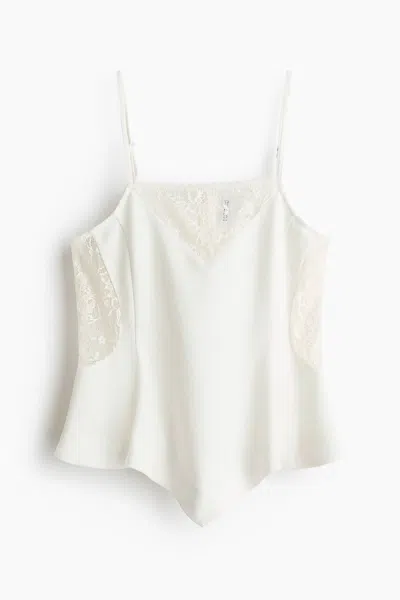 H&m Lace-detail Camisole Top In Multi