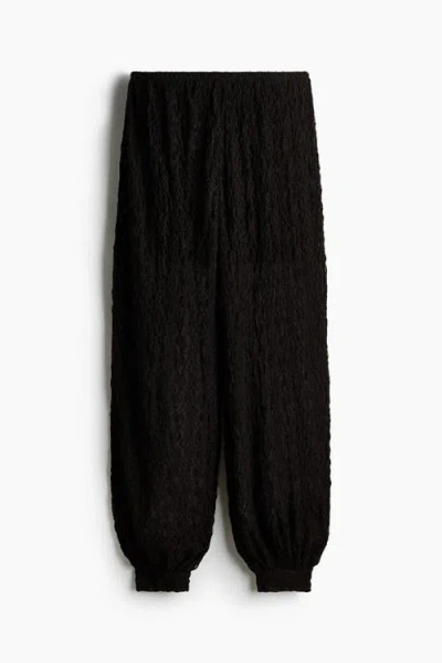 H&m Lace-look Trousers In Brown