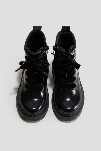 H&m Kids' Lace-up Boots In Black