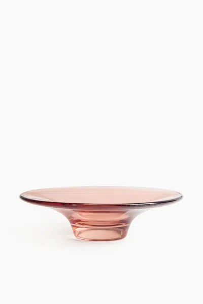 H&m Large Glass Bowl In Pink