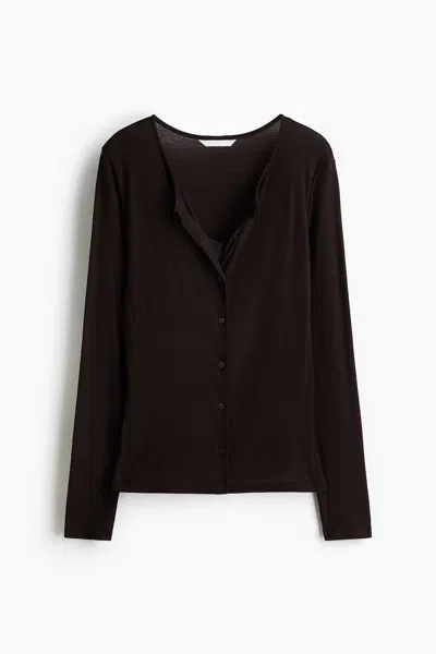 H&m Layered Cardigan In Brown