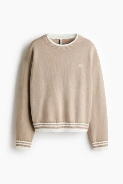 H&m Layered-look Jumper In Neutral
