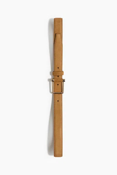 H&m Leather Belt In Beige
