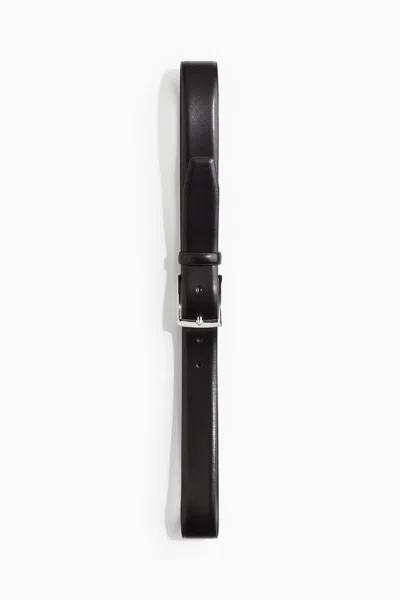 H&m Leather Belt In Black