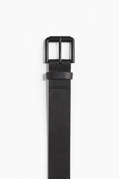 H&m Leather Belt In Black