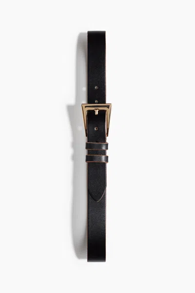 H&m Leather Belt In Black