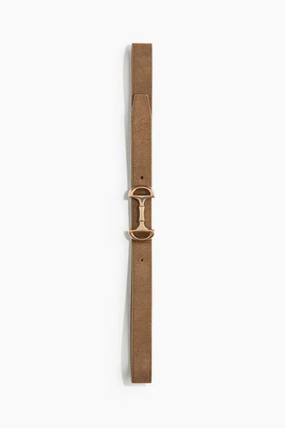 H&m Leather Belt In Brown