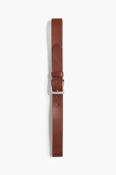 H&m Leather Belt In Brown