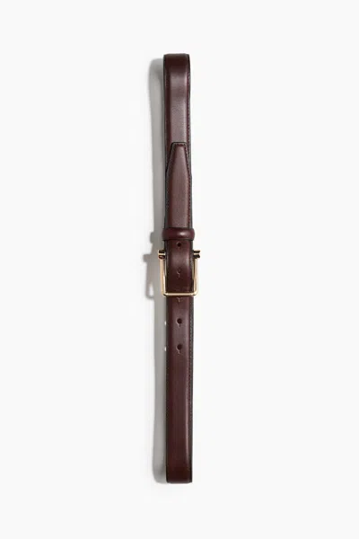 H&m Leather Belt In Brown