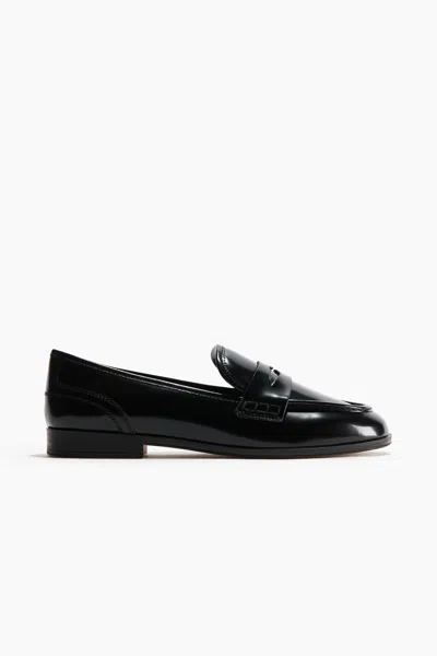 H&m Leather Loafers In Black