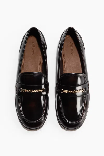 H&m Leather Loafers In Brown