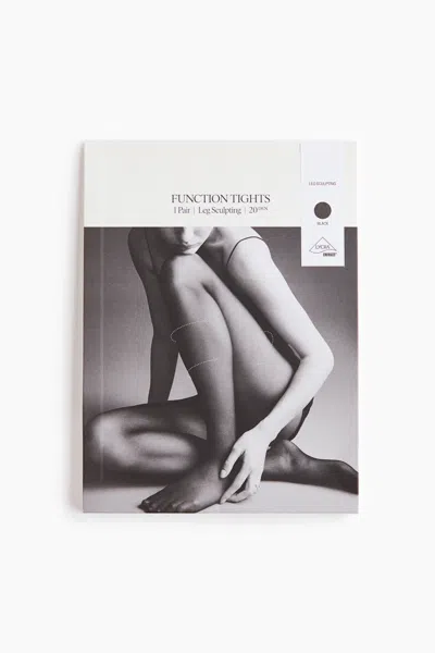H&m Leg Sculpt Tights 20 Denier With Lycra In White