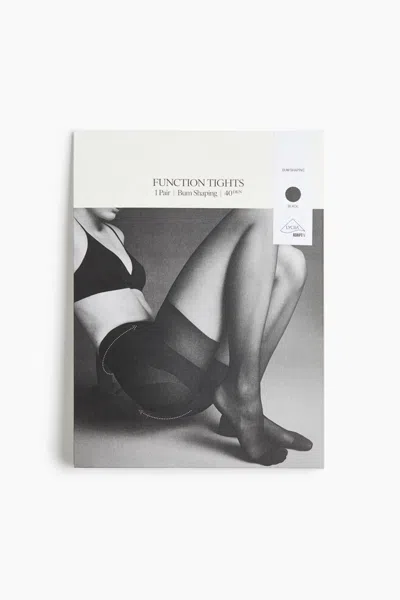 H&m Lifting Tights 40 Denier With Lycra In Black