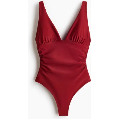 H&m Light Shape Swimsuit In Brown