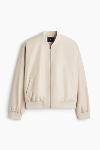 H&m Lightweight Bomber Jacket In Brown