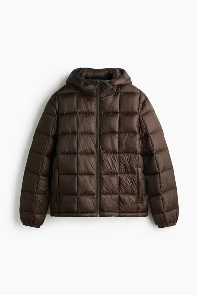 H&m Lightweight Puffer Jacket In Brown