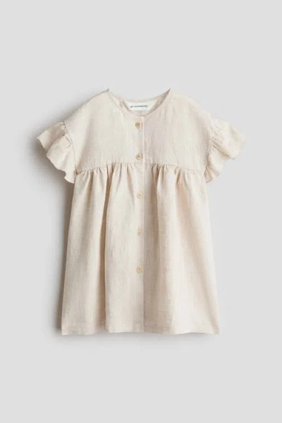 H&m Kids'  Linen Dress In White