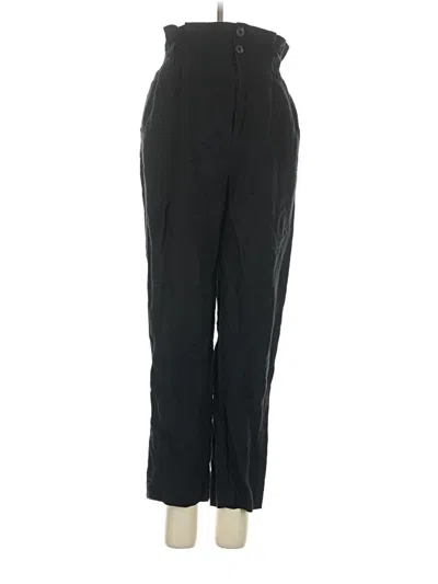 Pre-owned H&m Linen Pants In Black