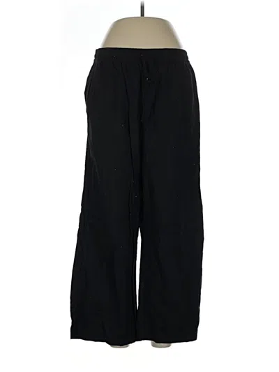 Pre-owned H&m Linen Pants In Black