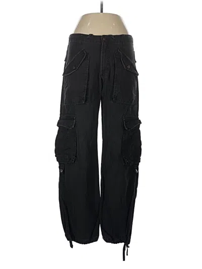 Pre-owned H&m Linen Pants In Black