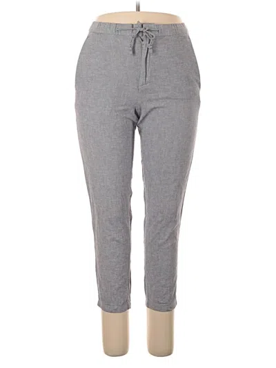 Pre-owned H&m Linen Pants In Gray