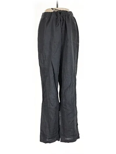 Pre-owned H&m Linen Pants In Gray