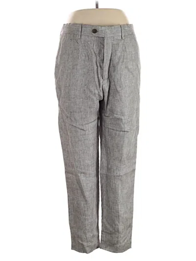 H&m Linen Pants In Gray
