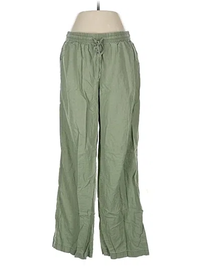 Pre-owned H&m Linen Pants In Green