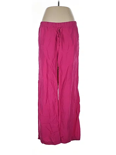 Pre-owned H&m Linen Pants In Pink