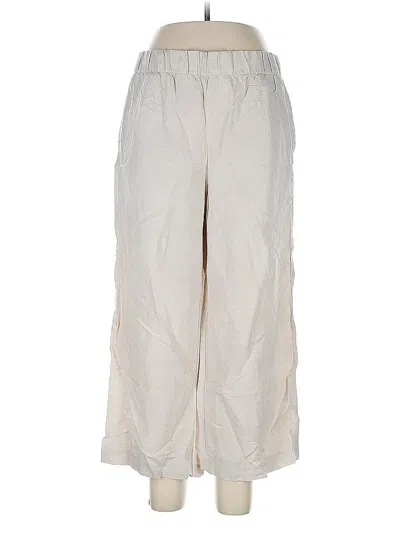 Pre-owned H&m Linen Pants In White