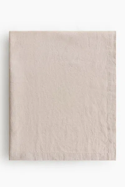 H&m Linen Tablecloth In Brown