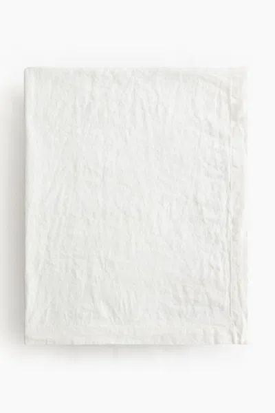 H&m Linen Tablecloth In White
