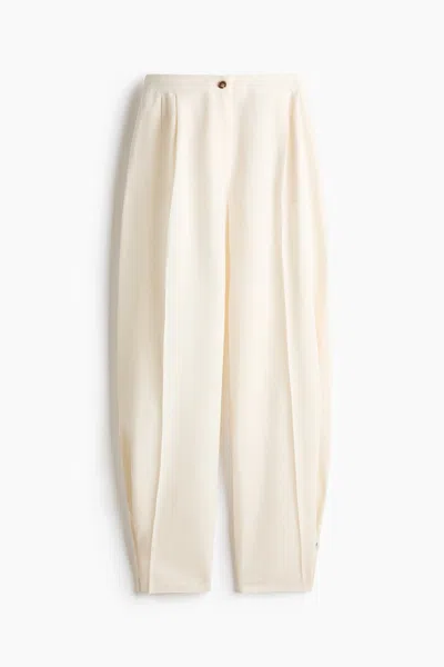 H&m Linen-blend Balloon-leg Pants In Neutral