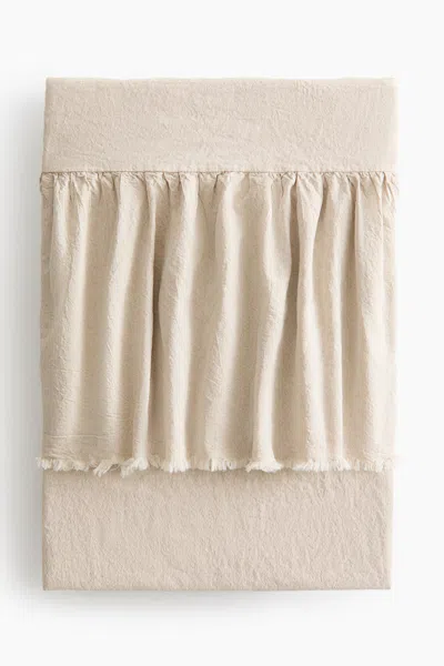 H&m Linen-blend Bedspread In Brown