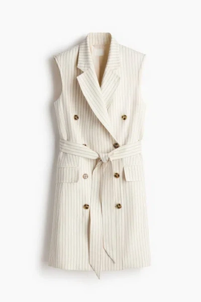 H&m Linen-blend Blazer Dress In Neutral