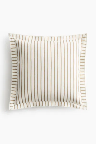 H&m Linen-blend Cushion Cover In Neutral