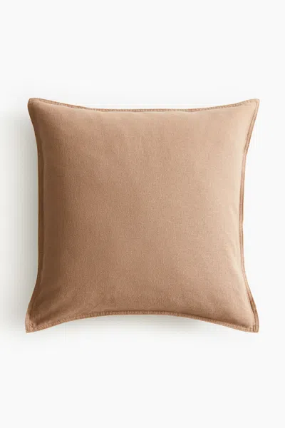 H&m Linen-blend Cushion Cover In Camel