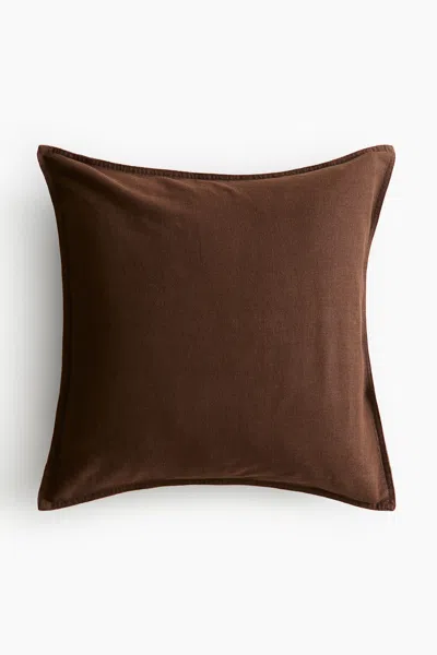 H&m Linen-blend Cushion Cover In Brown