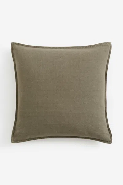 H&m Linen-blend Cushion Cover In Brown