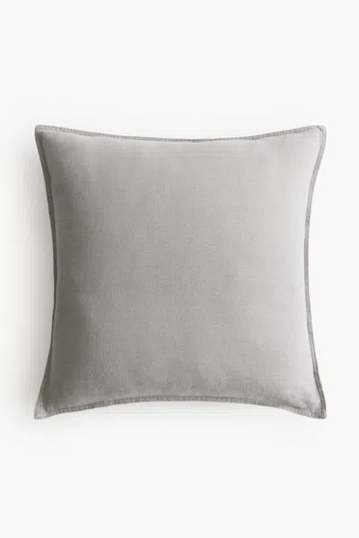H&m Linen-blend Cushion Cover In Gray