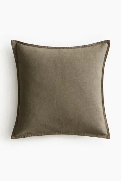 H&m Linen-blend Cushion Cover In Brown