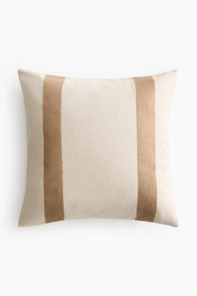 H&m Linen-blend Cushion Cover In Brown