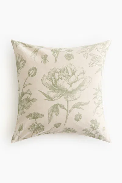 H&m Linen-blend Cushion Cover In Neutral