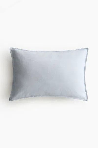 H&m Linen-blend Cushion Cover In Blue