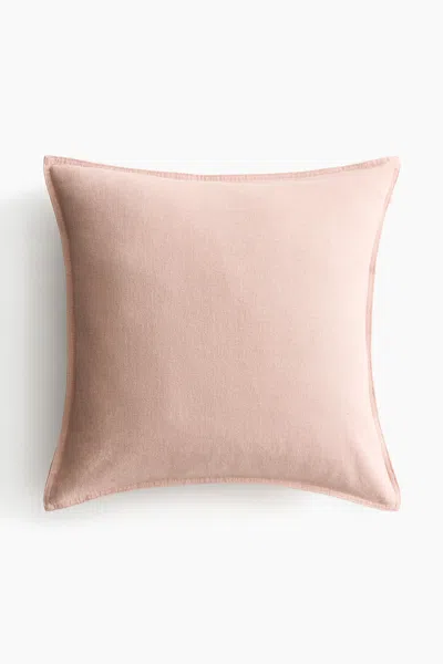 H&m Linen-blend Cushion Cover In Light Dusty Pink